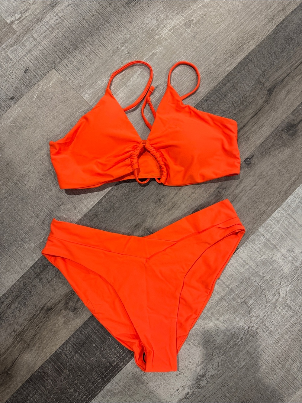 New In Package Women's Orange Two-Piece Swim Set
